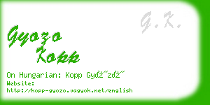 gyozo kopp business card